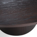 Miami - Modern Brown Round Dining Table with Extension