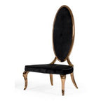Mills - Modern Black Velvet Rosegold Dining Chair Set of 2