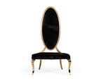 Mills - Modern Black Velvet Rosegold Dining Chair Set of 2