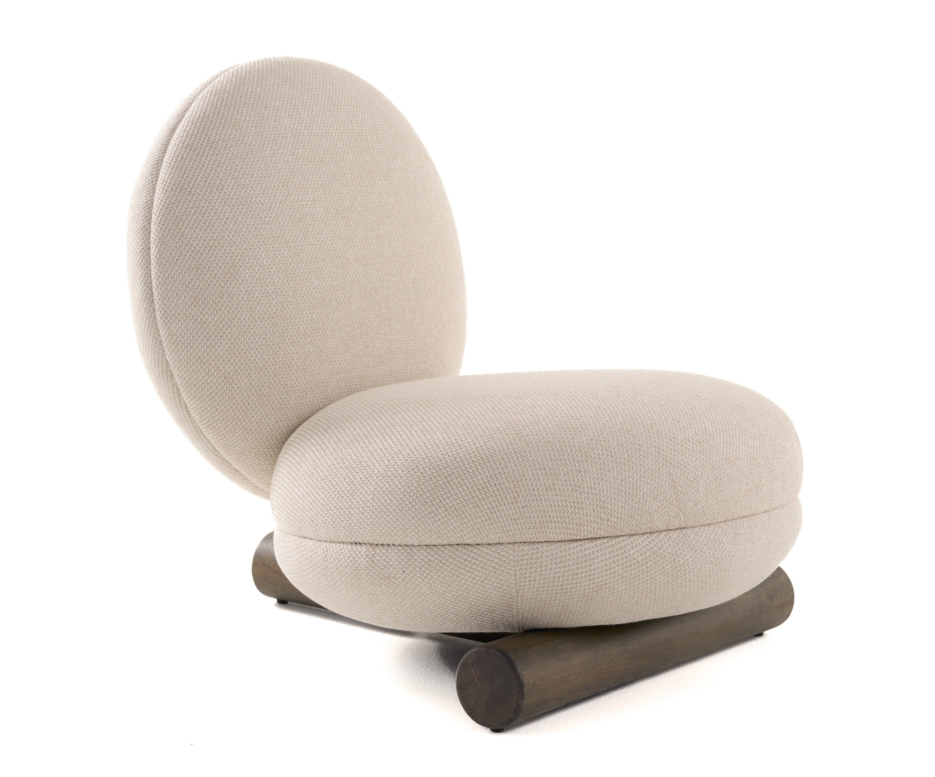 Modrest Minto - Contemporary Off-White Fabric Accent Chair