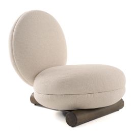 Minto - Contemporary Off-White Fabric Accent Chair