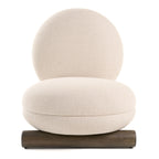 Minto - Contemporary Off-White Fabric Accent Chair