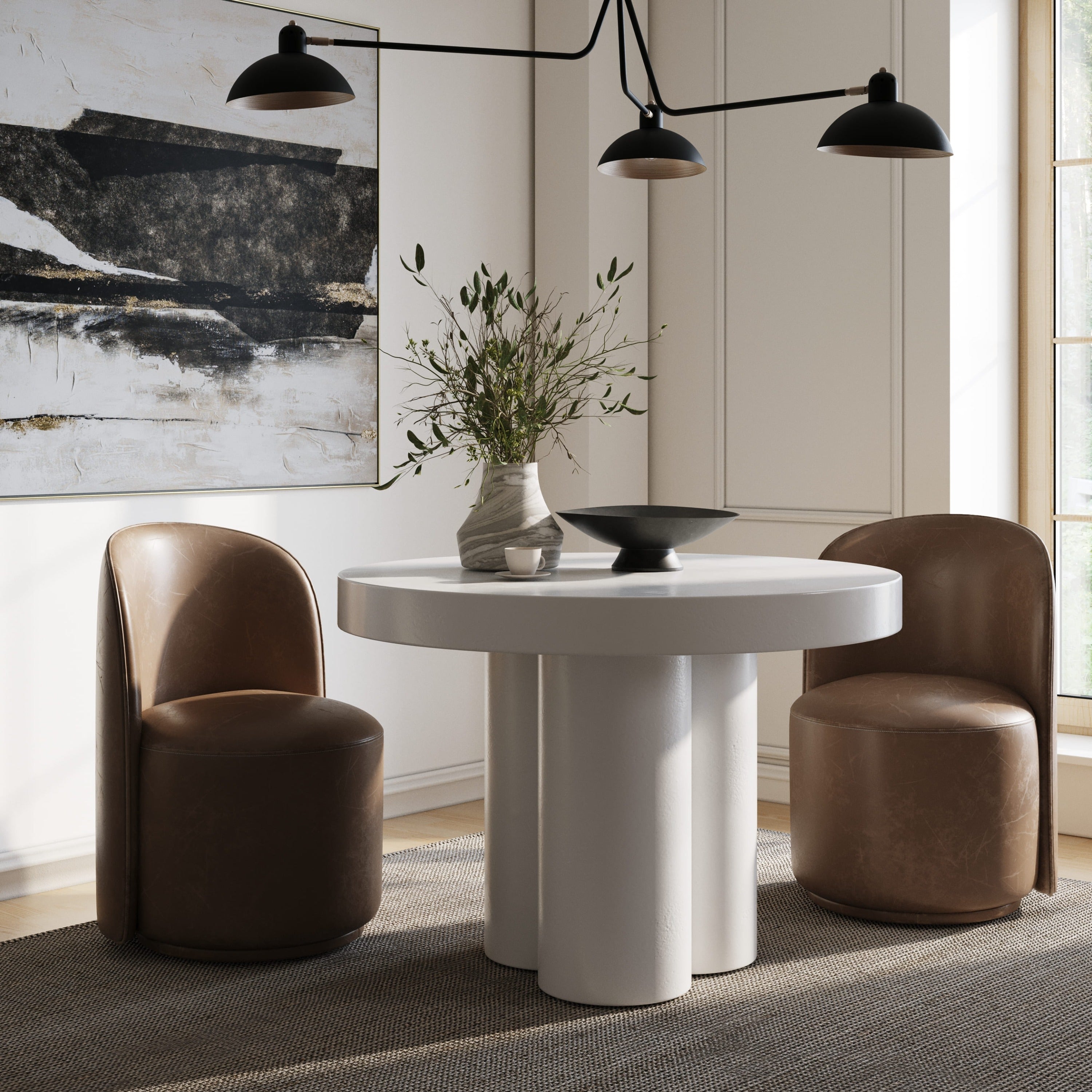 Bruni - Modern Concrete Round Dining Table
