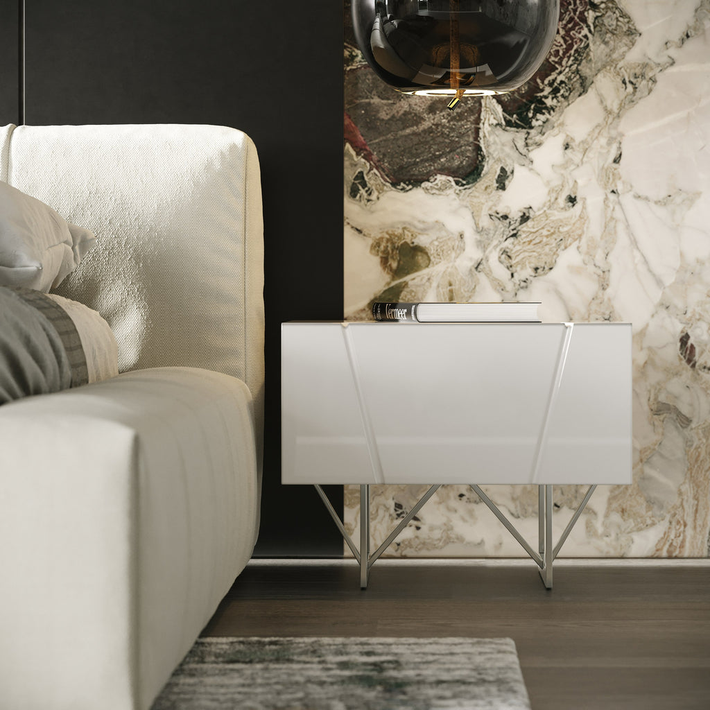 Chrysler Modern White Nightstand