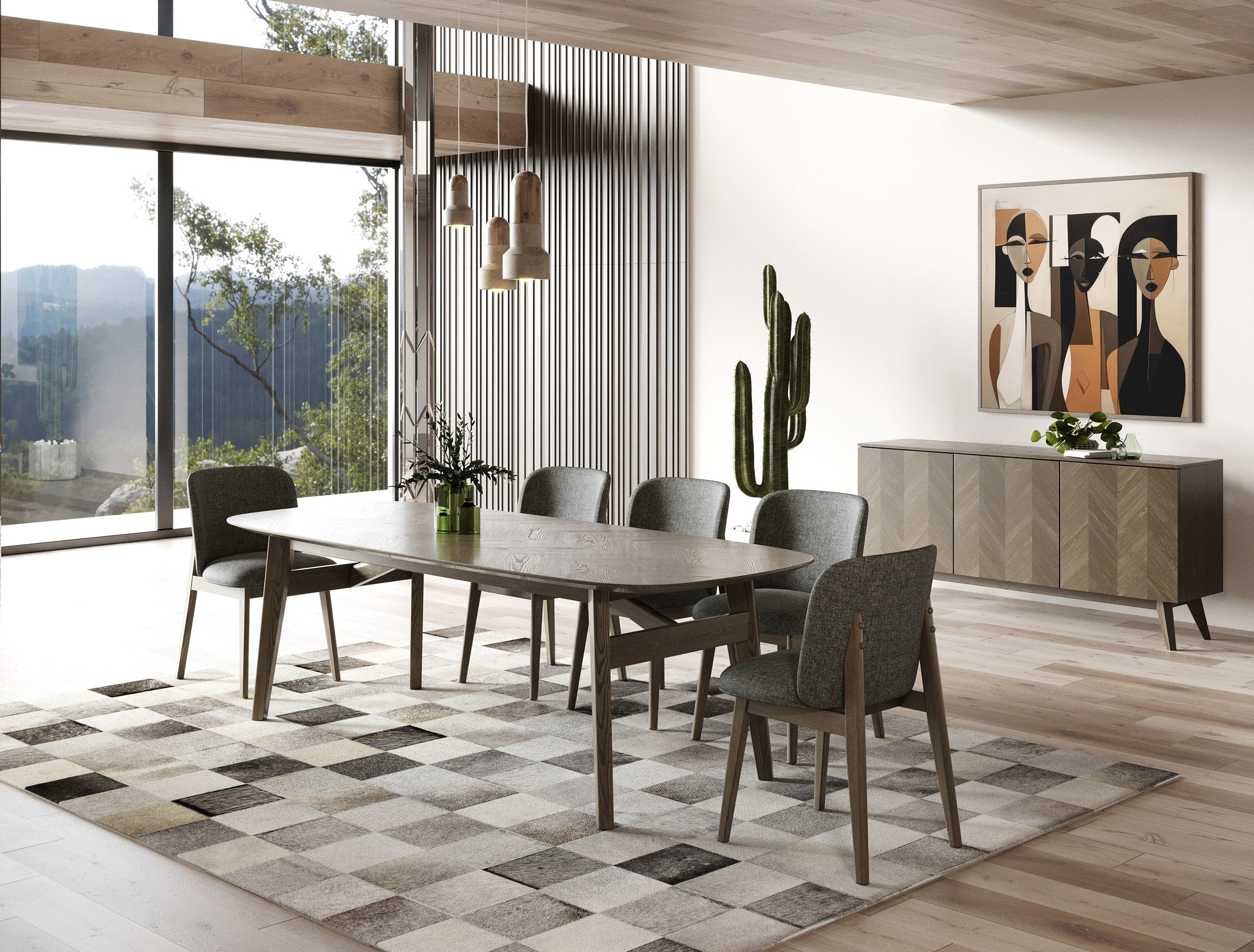 Costello - Mid-Century Modern Wenge Buffet