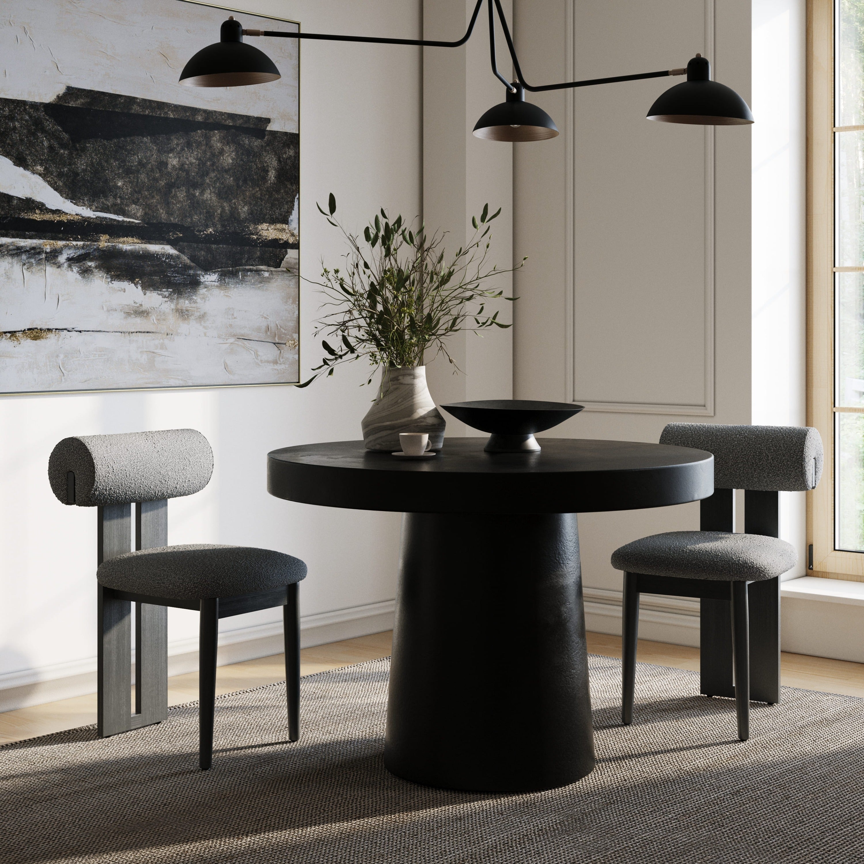 Desoto - Modern Concrete Round Dining Table