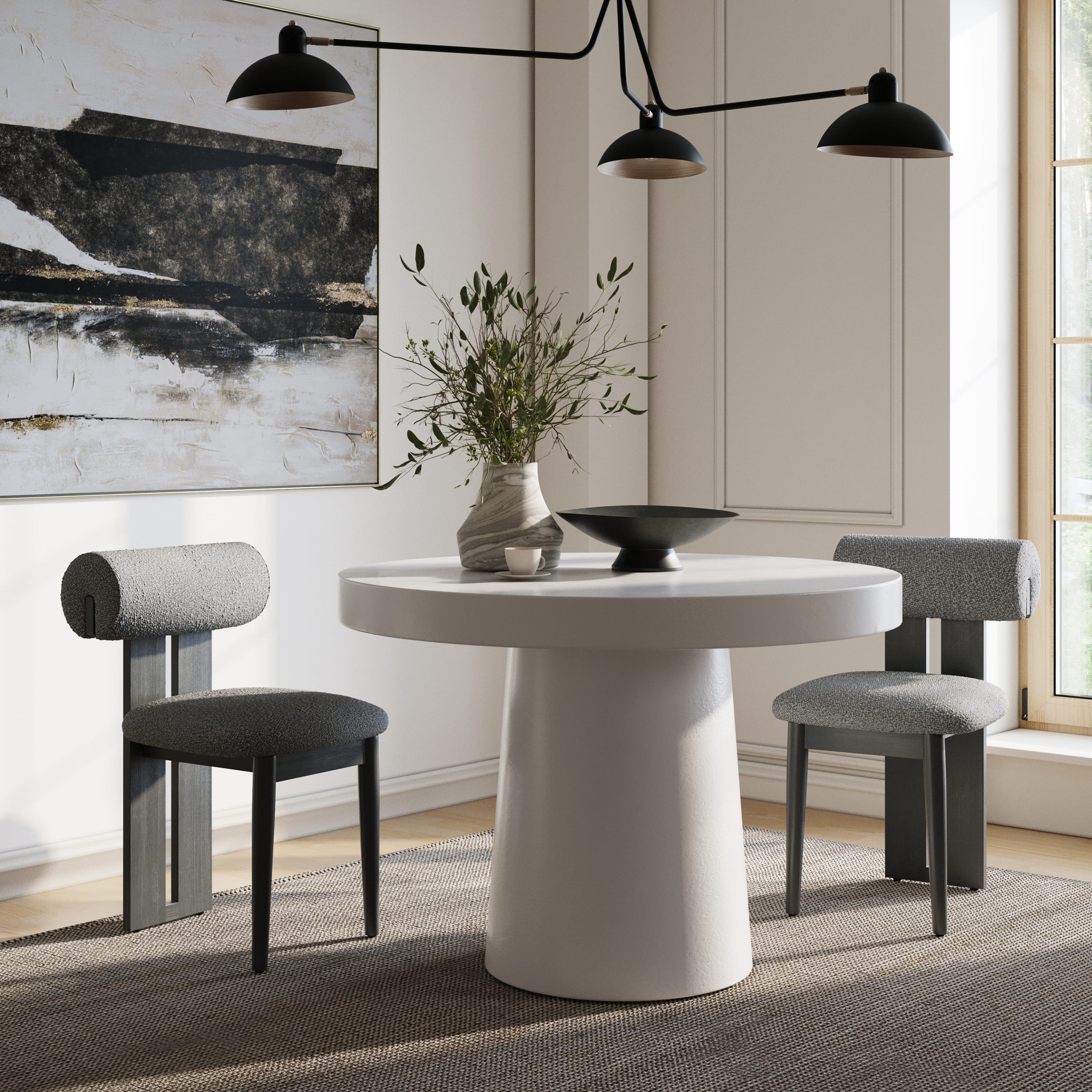 Desoto - Modern Concrete Round Dining Table