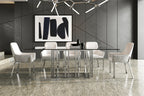Ericson - Modern Glass & Stainless Steel Dining Table
