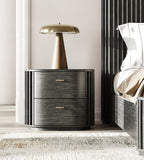 Fields - Modern Black Acacia Bedroom Set - Modern Black Acacia Bedroom Set
