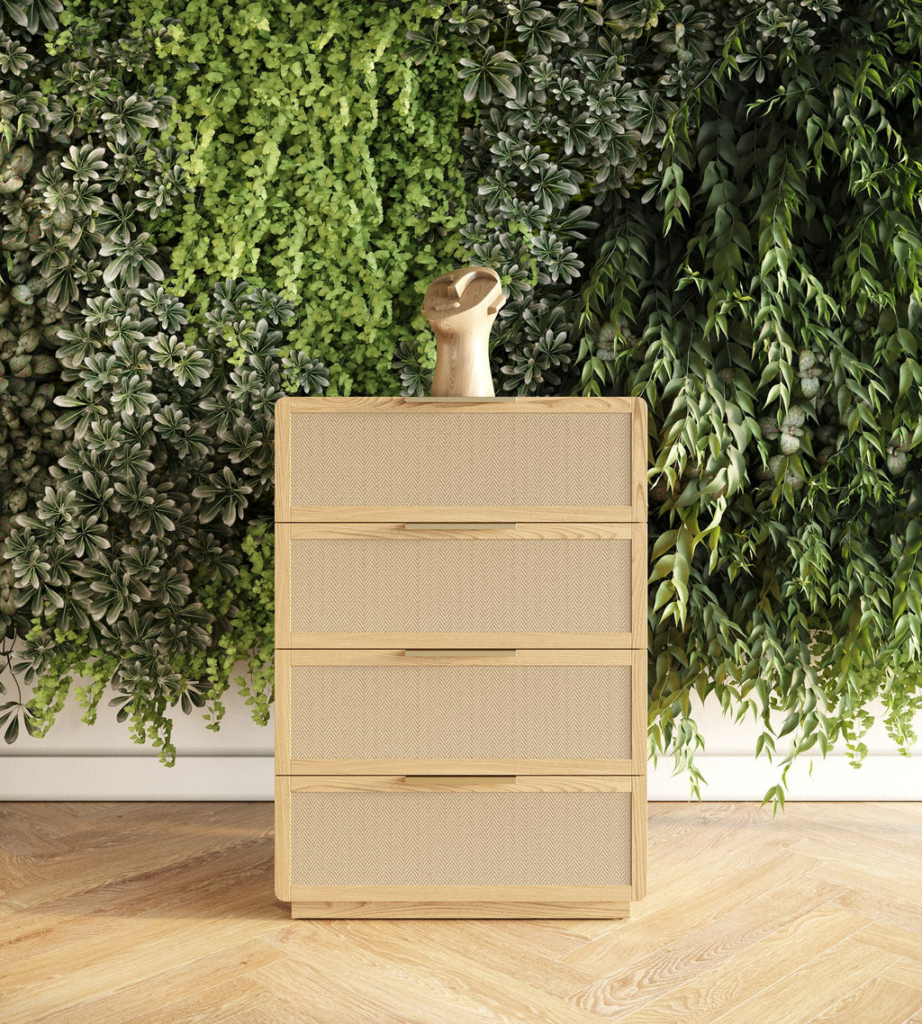 Gavin - Modern Natural Ash + Rattan Chest