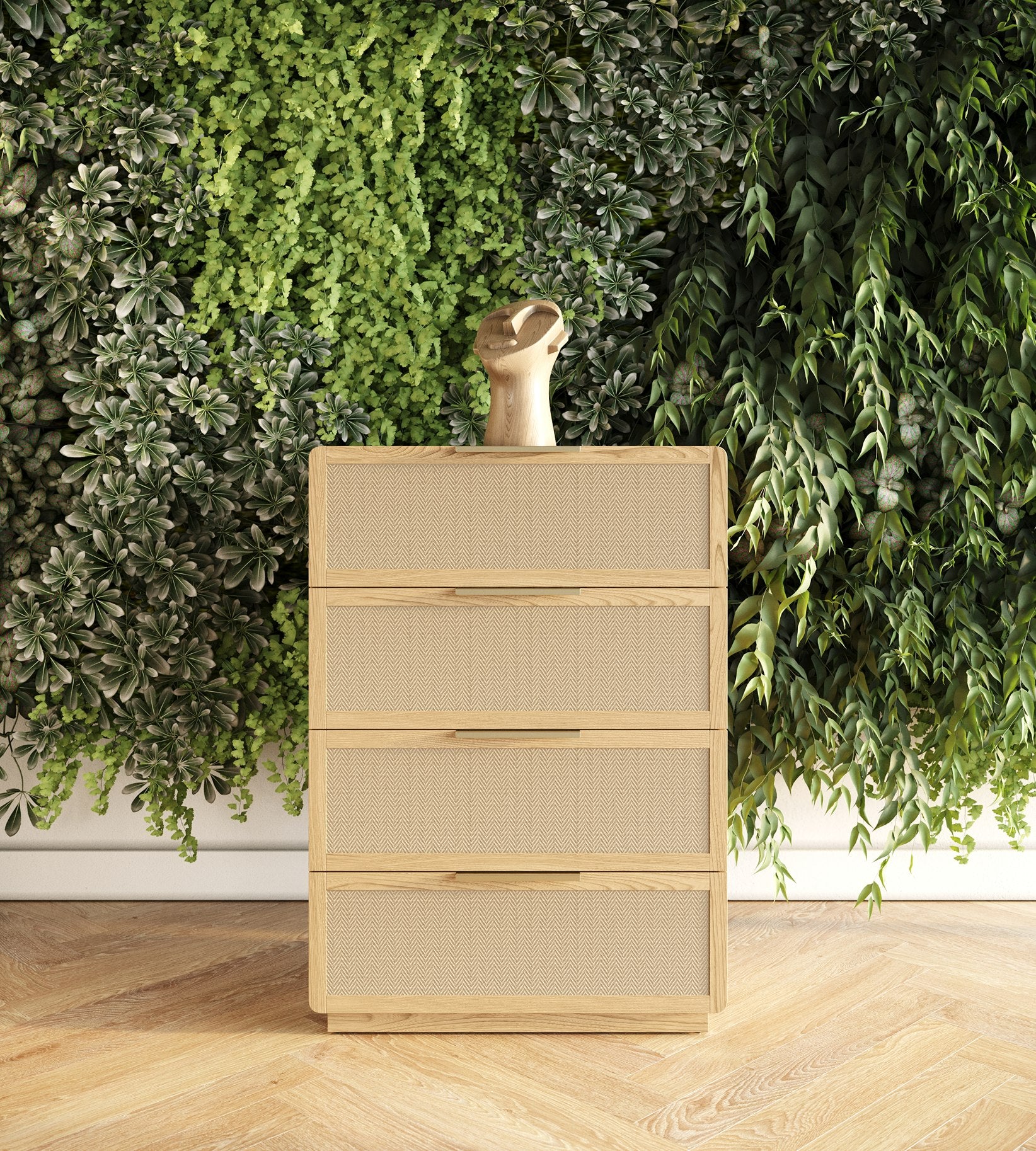 Gavin - Modern Natural Ash + Rattan Chest