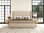Cambridge White Marble & Mango 2 Drawer Nightstand