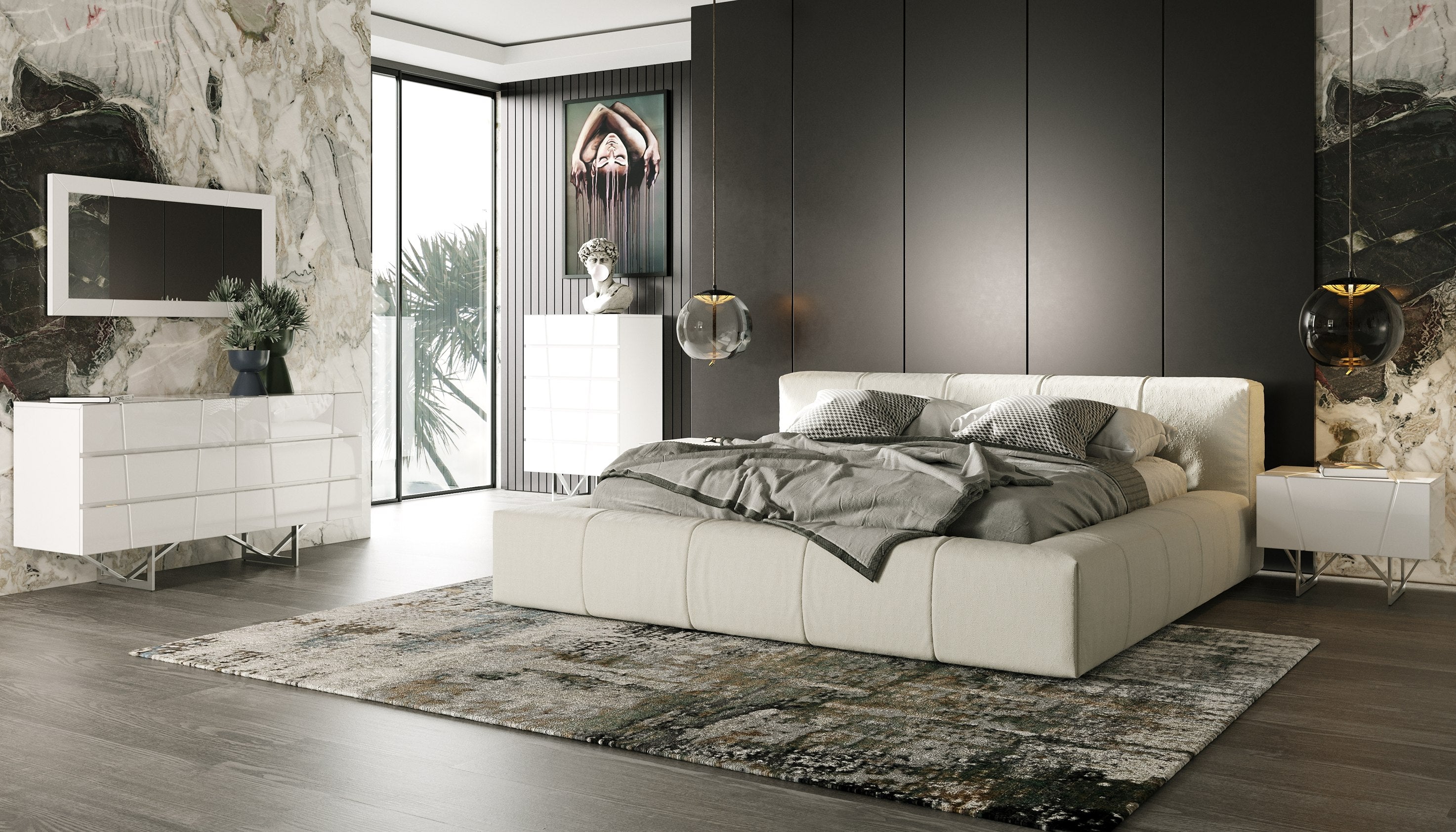 Lamont - Modern Fabric Bed - Modern Fabric Bed