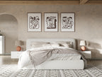 Eastern King Liam - Modern Ivory Fabric Upholstered Bed - Modern Ivory Fabric Upholstered Bed