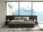 Manchester - Contemporary Dark Grey 4-Piece Bedroom Set - Contemporary Dark Grey 4 - Piece Bedroom Set