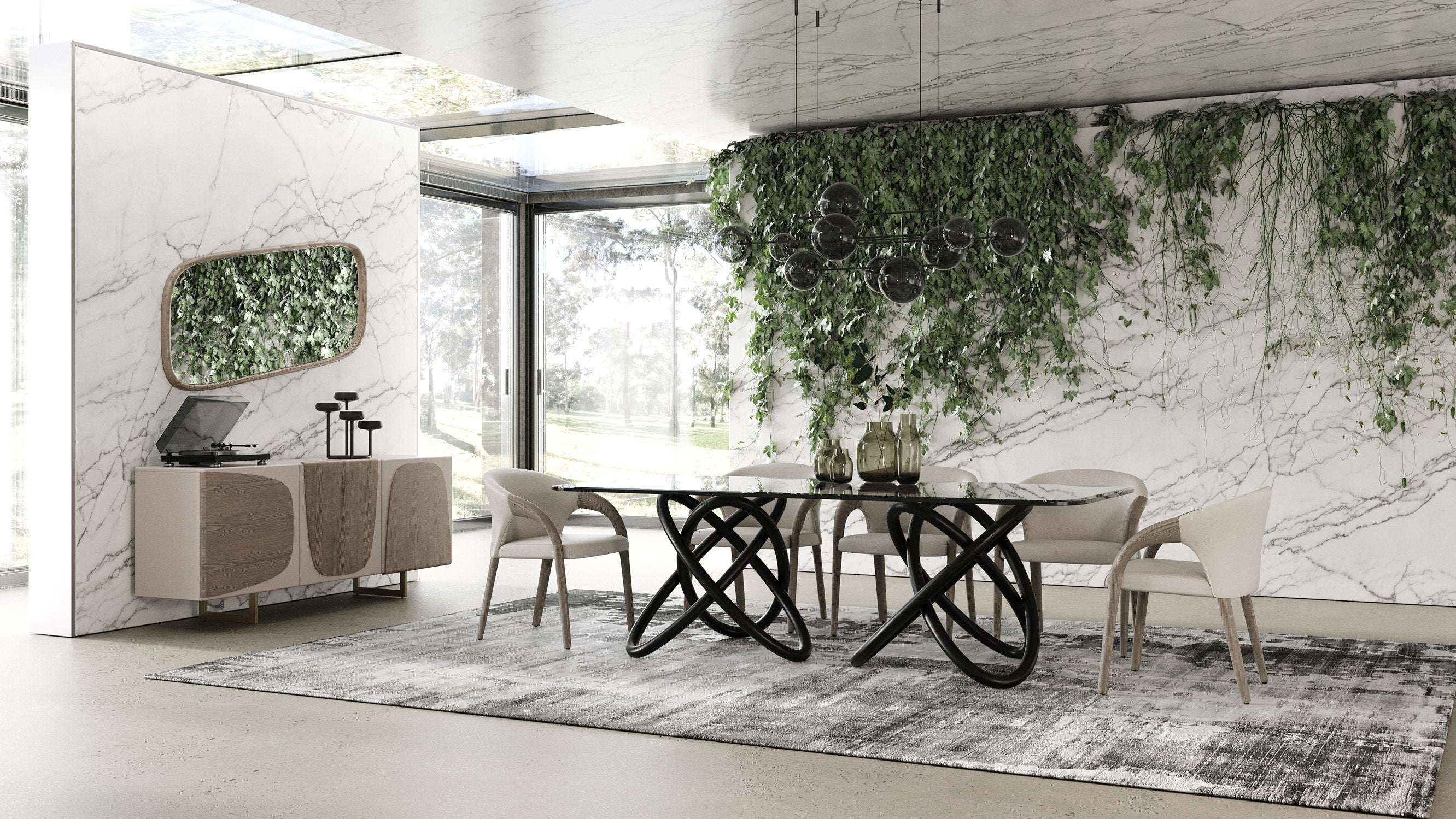 Wynetta - Modern Grey Ash Buffet
