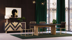 Perret - Glam Black Ash & Brushed Brass Modern Buffet