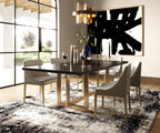 Fairview - Modern Grey & Brass Dining Chair