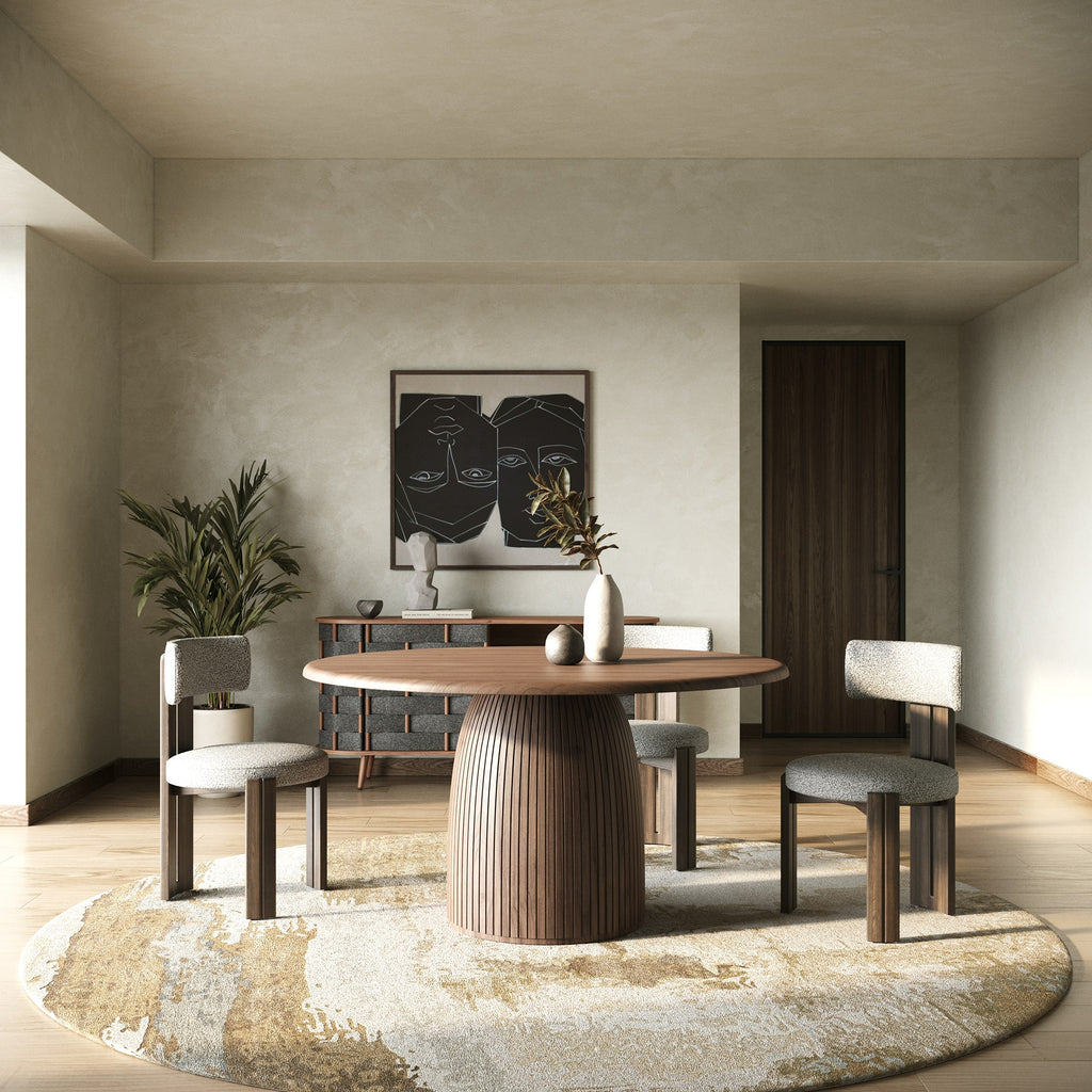 Sheridan - Mid-Century Modern Walnut Round Dining Table