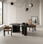Summit - Modern 118" Black Ash Dining Table