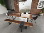 Taylor - Large 87" Modern Live Edge Wood Dining Bench