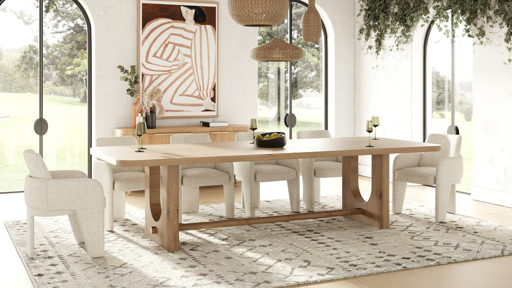 Walz - Modern Natural Oak Rectangular Dining Table