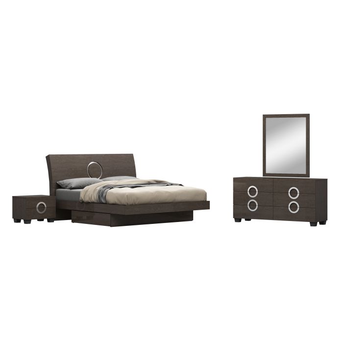 Monte Carlo - Gray 4PC California King Bedroom Set - gallery image 2