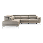 Monte Carlo - Italian Modern Grey Leather LAF Sectional Sofa