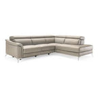 Monte Carlo - Italian Modern Grey Leather LAF Sectional Sofa