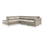 Monte Carlo - Italian Modern Grey Leather LAF Sectional Sofa