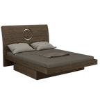 Monte Carlo - Gray California King Bed - Gray - SKU MONTE-BED-GRAY-CK