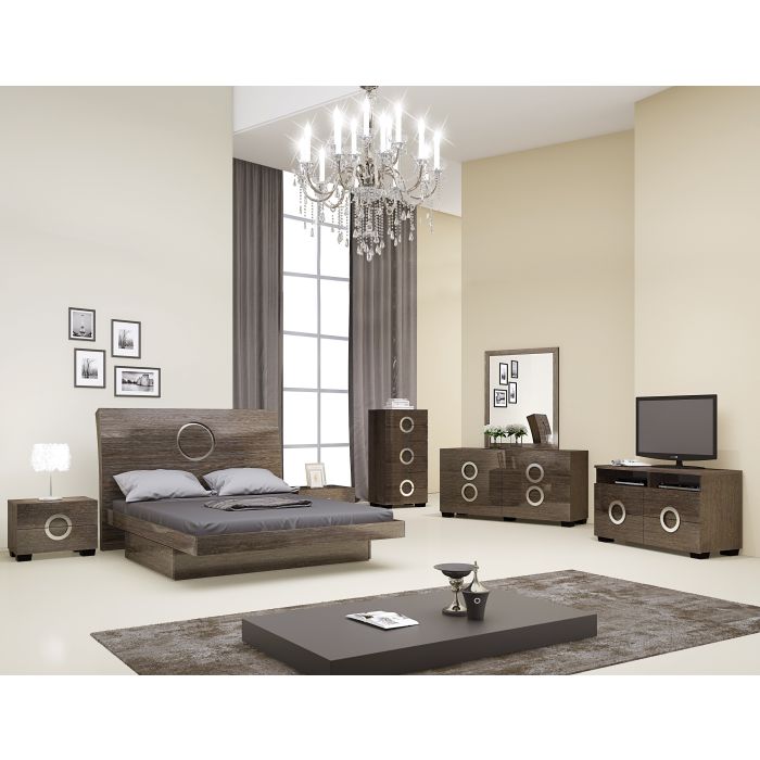 Monte Carlo - Gray 4PC California King Bedroom Set - Gray - SKU MONTE-SET-GRAY-CK