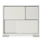Monza Italian Modern White Nightstand