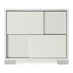 Monza Italian Modern White Nightstand
