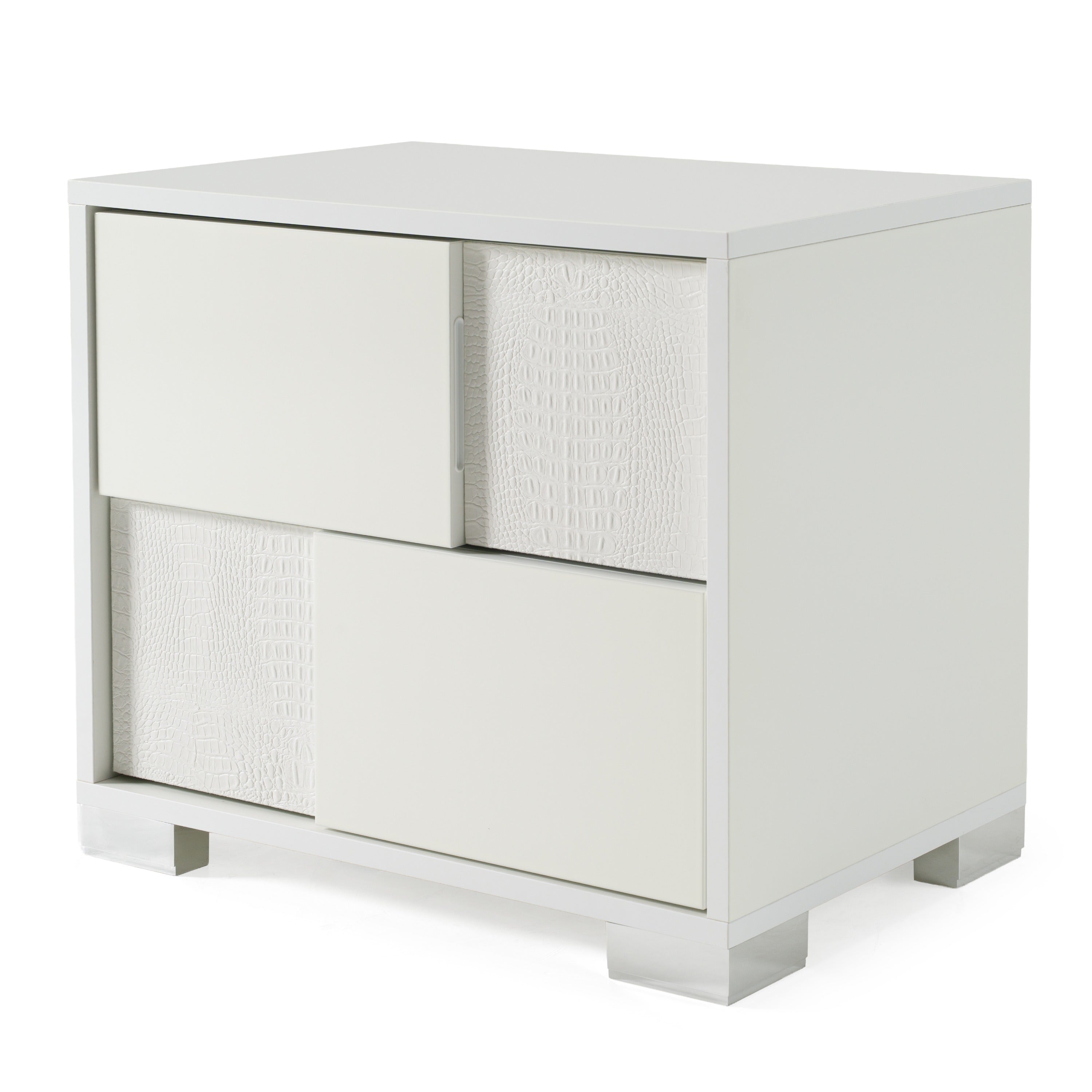 Monza Italian Modern White Nightstand