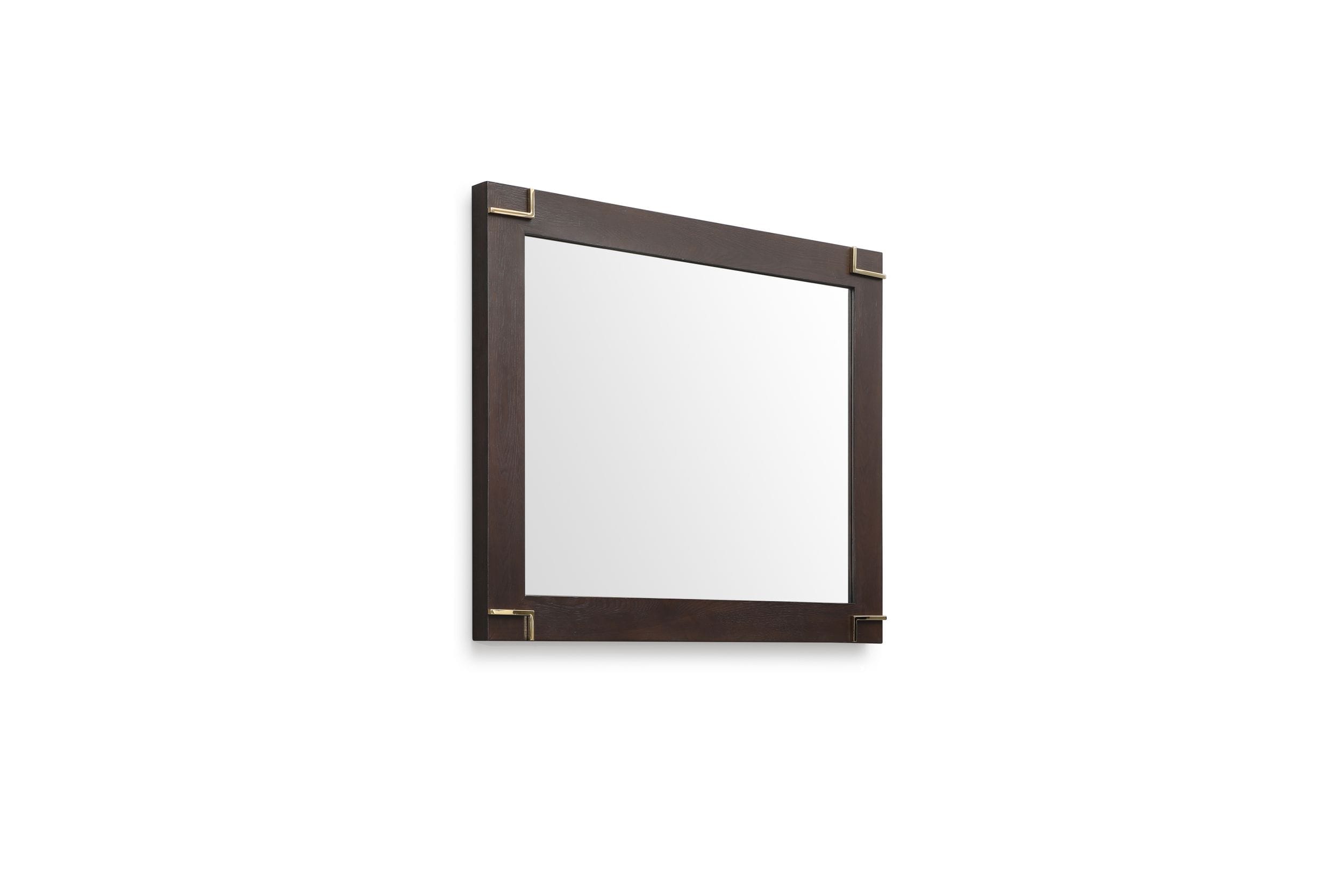 Moontide - Modern Smoked Ash & Gold Mirror
