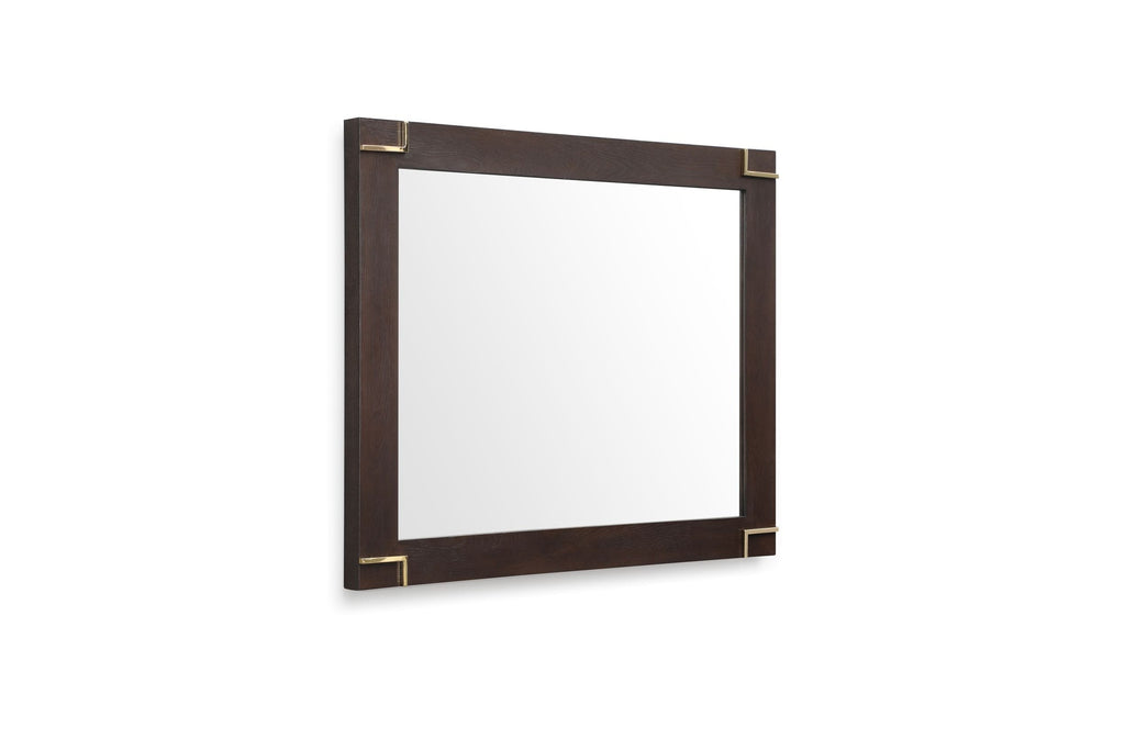 Moontide - Modern Smoked Ash & Gold Mirror