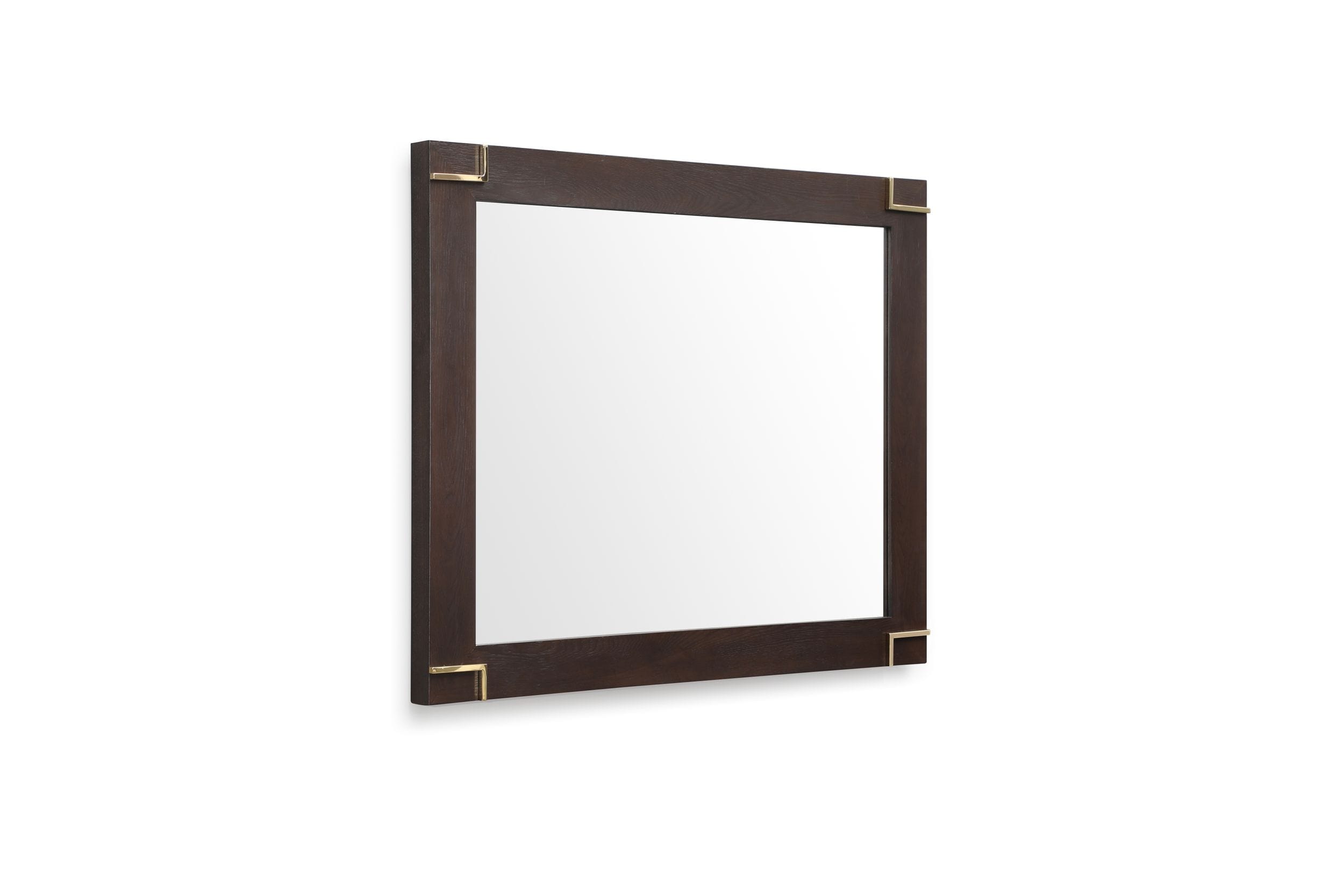 Moontide - Modern Smoked Ash & Gold Mirror