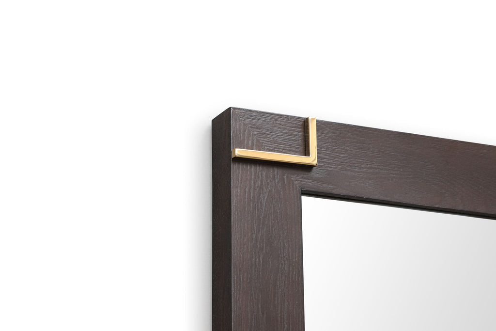 Moontide - Modern Smoked Ash & Gold Mirror