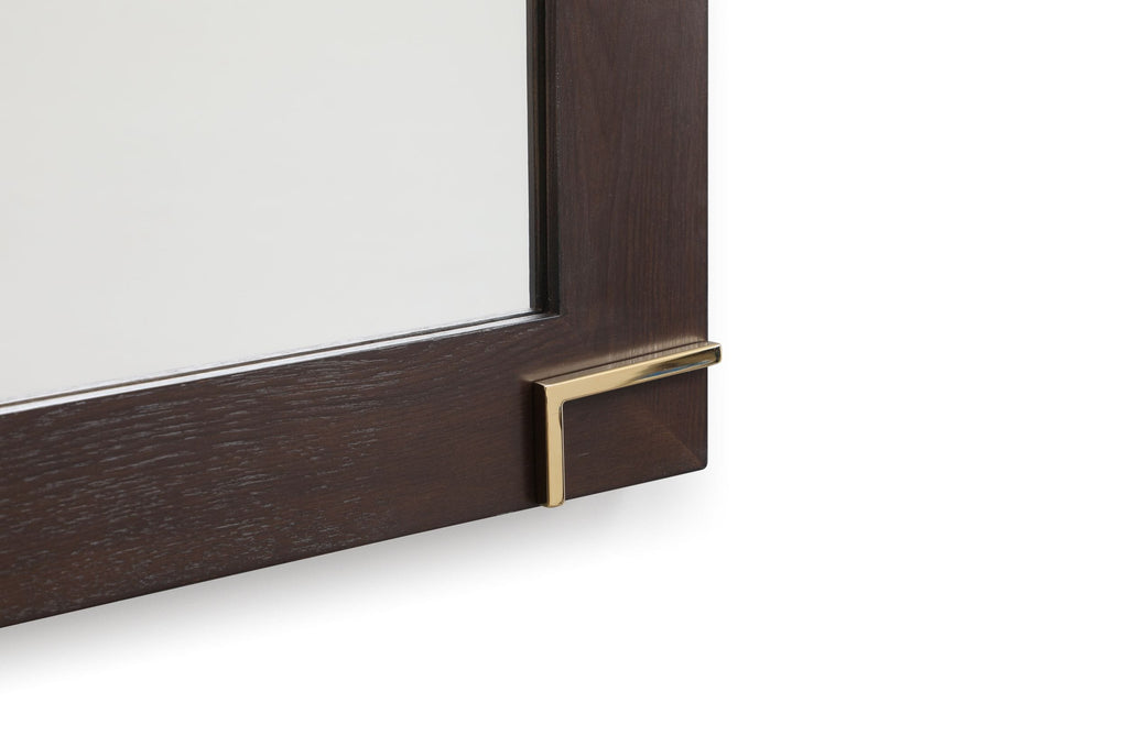 Moontide - Modern Smoked Ash & Gold Mirror