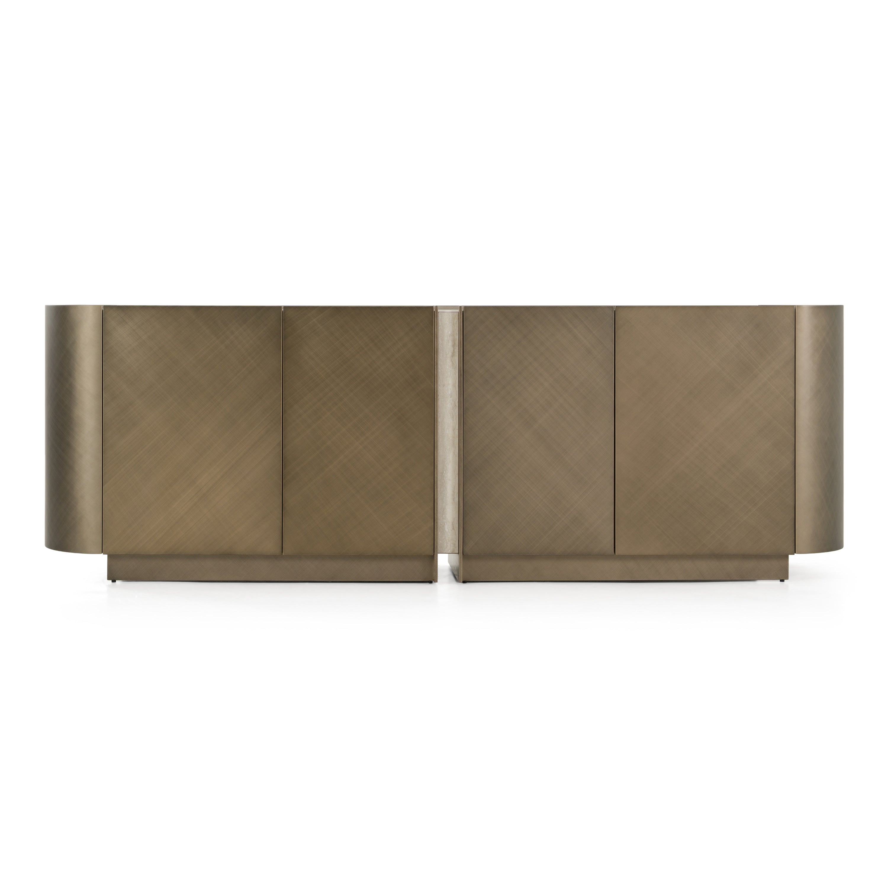 Moorgate - Modern Travertine Ceramic + Bronze Buffet
