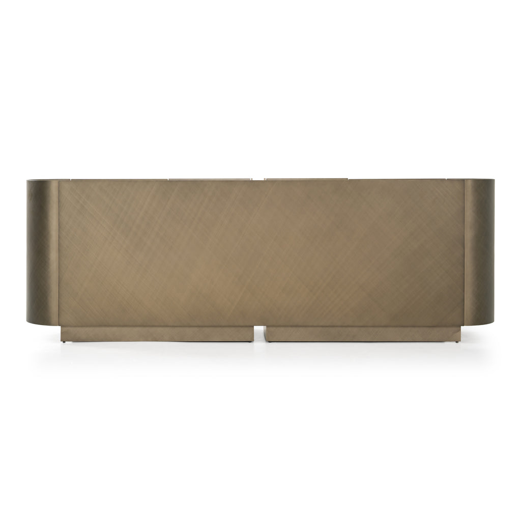 Moorgate - Modern Travertine Ceramic + Bronze Buffet