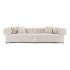 Moreno - Modern Ivory Beige Fabric 4 - Seater Sofa