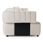 Moreno - Modern Ivory Beige Fabric 4 - Seater Sofa