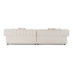 Moreno - Modern Ivory Beige Fabric 4 - Seater Sofa