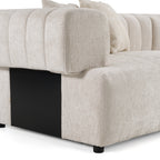 Moreno - Modern Ivory Beige Fabric 4 - Seater Sofa
