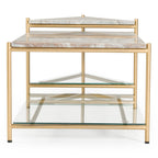 Mosk - Modern Marble + Glass + Brass Coffee Table