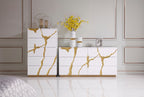 Aspen Modern White & Gold Chest