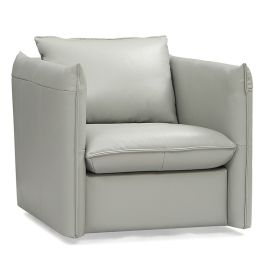 Tamworth Modern Grey Leather Swivel Chair