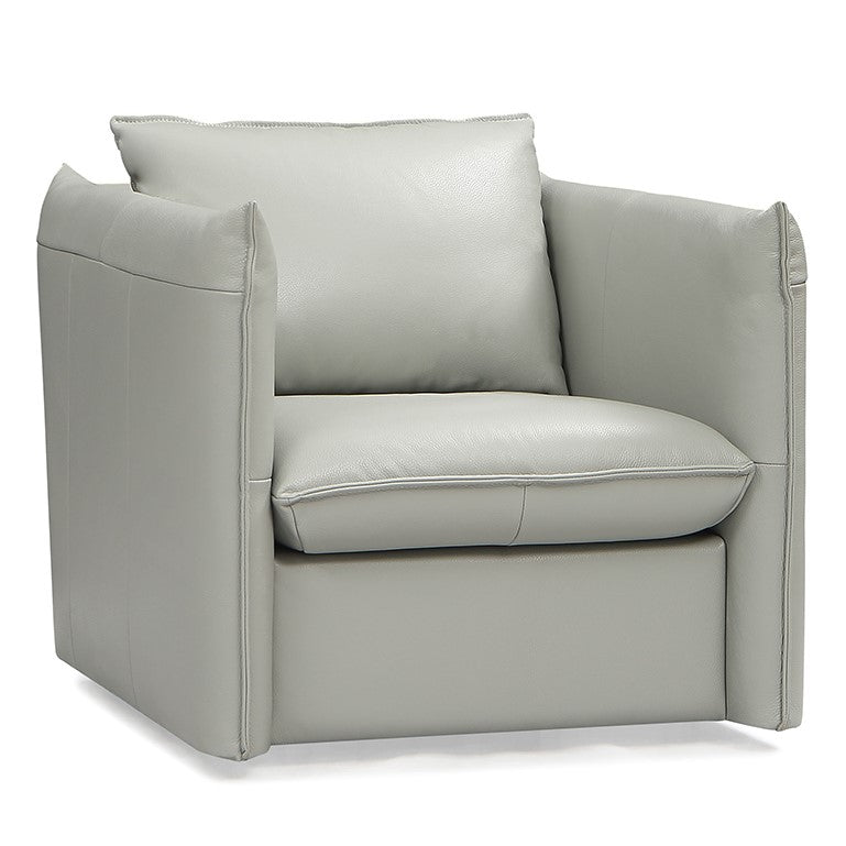 Tamworth Modern Grey Leather Swivel Chair